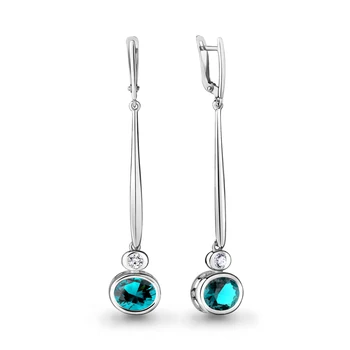 

Earrings made of silver with diamond and cubic zirconia