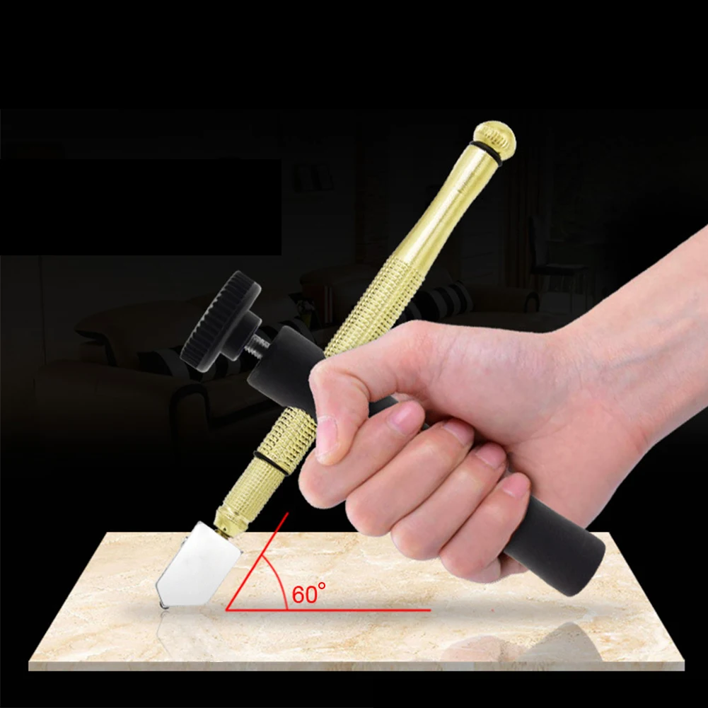 Portable 130mm Diamond Tipped Glass Tile Cutter Window Craft For