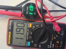 Voltímetro Digital para motocicleta, voltímetro Digital con pantalla LED, resistente al agua, Mini DC5V-48V redondo