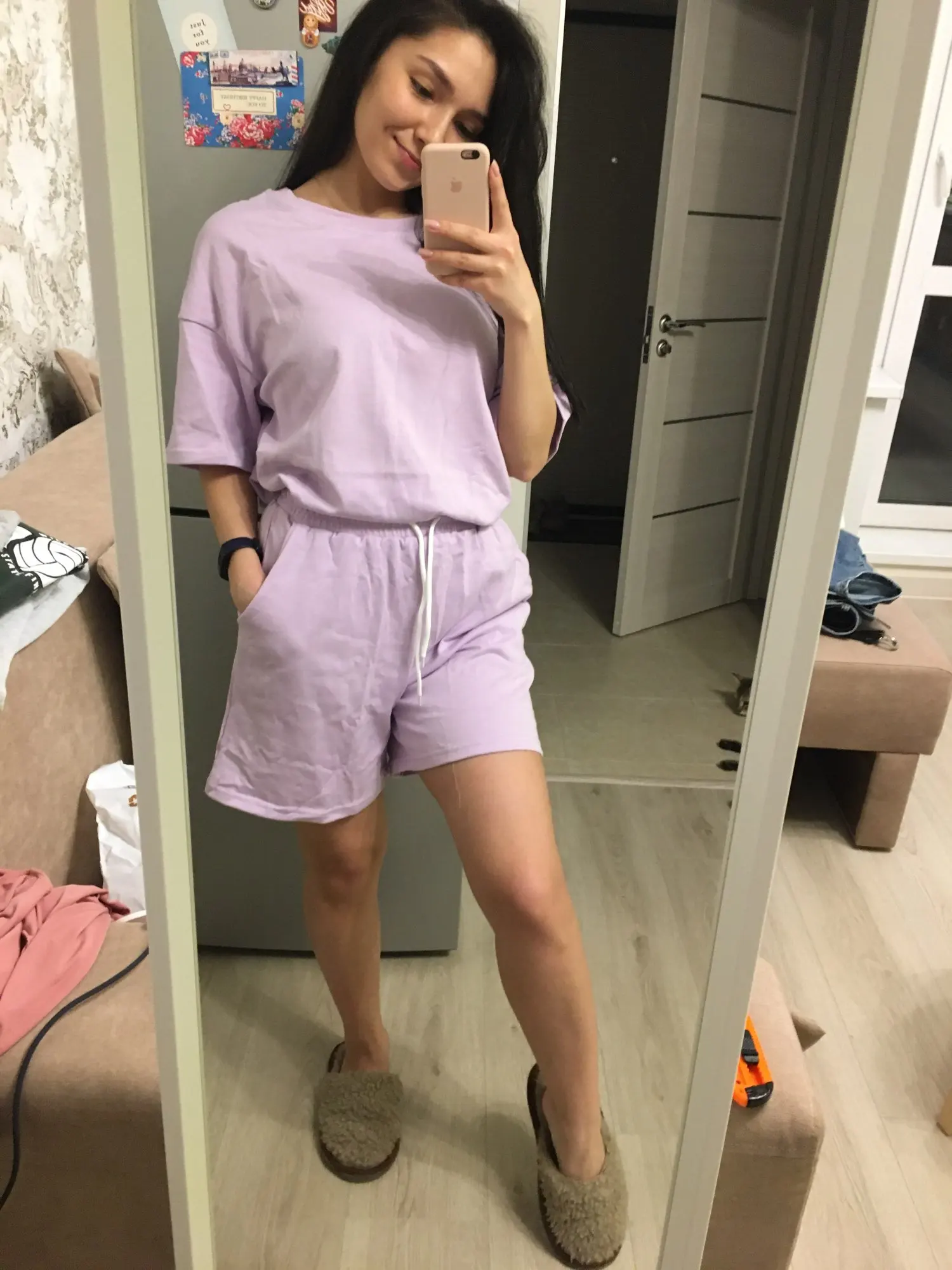 Toppies Summer Tracksuits Womens Two Peices Set Leisure Outfits Cotton Oversized T-shirts High Waist Shorts Candy Color Clothing photo review