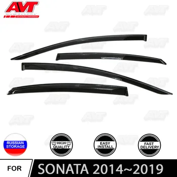 

Window deflectors for Hyundai Sonata 2014~2019 car styling wind deflector guard auto vent visor rain guards cover decoration