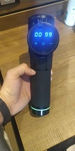 Pistola de masaje de percusión de tejido profundo, masajeador muscular para aliviar el dolor, 30 velocidades, pantalla táctil LCD, pistola de Fascia, masajeador corporal eléctrico