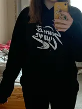 Sudaderas con capucha para mujer, ropa de calle cálida, divertida, curva al atardecer, Kawaii, de invierno