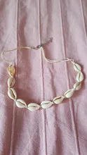 Gargantilla de concha Natural con cadena de cuerda para mujer, Collar, gargantilla de conchas marinas, Collar de verano, novedad