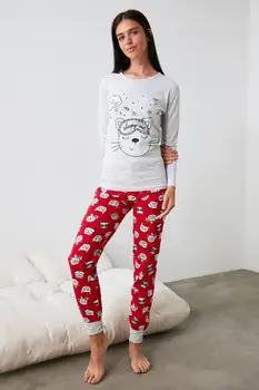 

Trendyol Printed Knitted Pajamas Set THMAW21PT0595