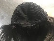 Pelucas de cabello humano liso con flequillo, hechas a máquina, pelo humano peruano Natural 130% Remy