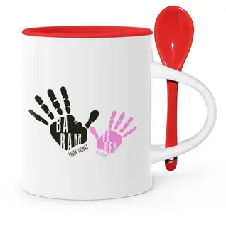 

Father's Day Custom My Dad and I Red Spoon Mug Cup-2