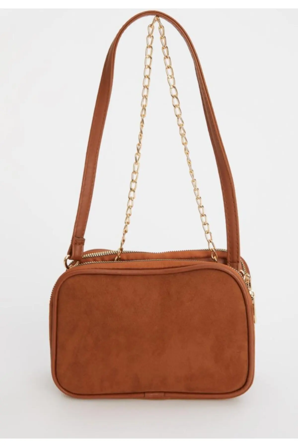 Women's Brown Chain Strap Detailed Handbag