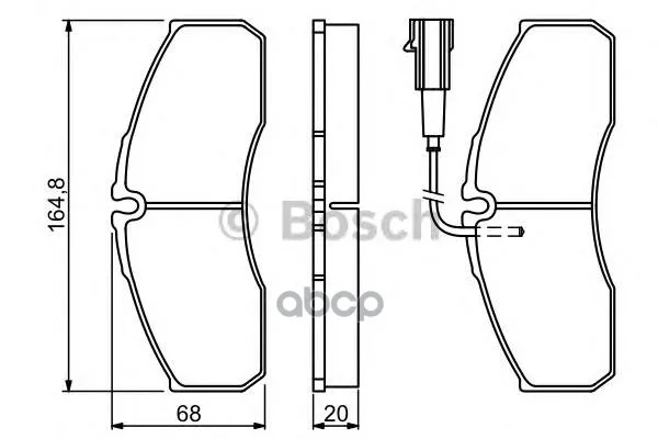 Колодки Тормозные Дисковые Передн Nissan: Cabstar 35.13/35.14/35.15/45.13/45.15 06-11 Bosch арт. 0986494278