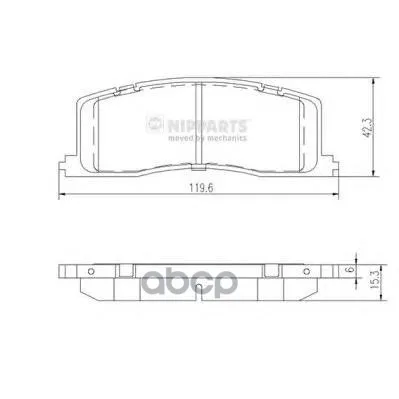 Колодки Тормозные Toyota Previa 2.4 90-00 С Абс Задние Nipparts J3612011 Nipparts арт. J3612011