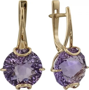 

Aloris earrings with 2 Amethyst Red Gold