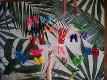 Slippers Dress Toys Sandals Random-Shoes Colorful-Accessories Barbie-Doll Girls Fashion