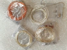 Light-String Garland Copper-Wire-Lights Battery-Power Festoon Fairy LED Christmas Feimefeiyou