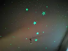 Pegatinas de pared brillantes en la oscuridad, 435 Uds., punto de estrella de Luna luminosa, pegatinas de pared fluorescente, decoración ambiental