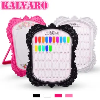 

Kalvaro 1Pcs 48 Colors Profession Nail Art Practice Display Stand Photo Frame Showing False Tip Holder Salon Plastic Manicure