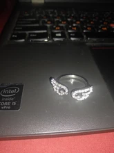 Color plata alas de Ángel anillo ajustable Micro Pave Zircon anillos para articulaciones para mujeres de moda anillos de apertura joyería de mujer regalo de amante