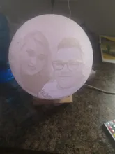 USB Rechargeable Moon-Lamp Night-Light Lunar Custom Tap/remote-Switch 3d-Printing Photo/text