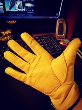 QIANGLEAF-guantes de protección para hombre, de cuero de vaca, amarillo, ultrafinos, de seguridad, para el trabajo, venta al por mayor, 527NP, Envío Gratis
