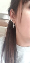 Guarda de Plata de Ley 925 colgante de Cruz Pendientes para las mujeres 2018 nueva tendencia de Moda de dama de joyería de Pendientes para Mujer de Moda