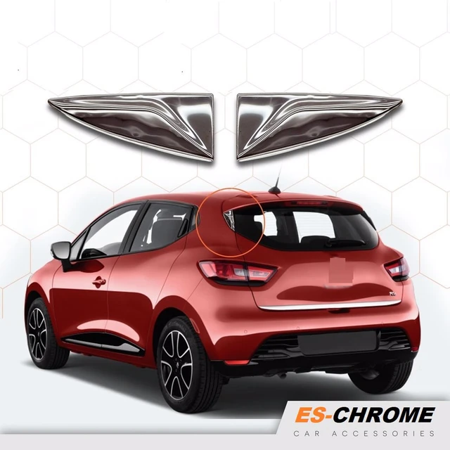 For Renault Clio 4 2012-2018 Rear Window Windbreaker Triangle Chrome  Styling Car Accessories Easy Application Spare Parts