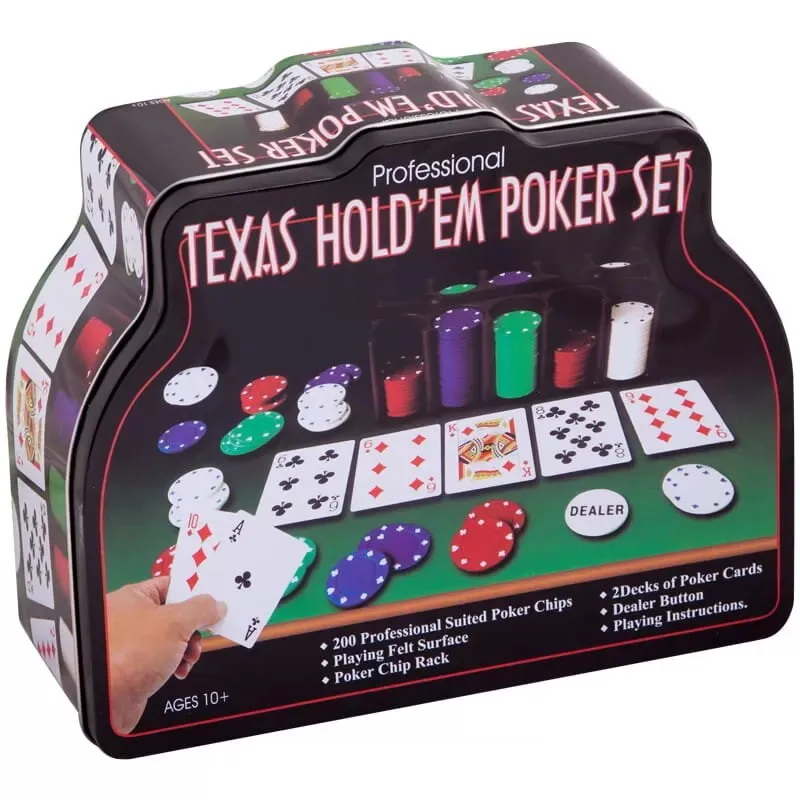 A Set Of Poker 200 Chips With A Nominal Value, 2 Deck Cards, Dealer