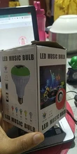 Bombilla inalámbrica para Altavoz Bluetooth, lámpara de Bombilla LED regulable con 24 teclas y Control remoto, E27, RGBW