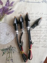 Intermitentes LED universales para motocicleta, indicador de luces intermitentes cortas, accesorios de Color ámbar, Uds.