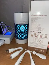 SaengQ-Humidificador de aire, difusor de aceites esenciales de 250ml con mini luz LED de noche, USB, generador de niebla para coche, para la cocina y el hogar