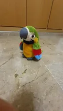 Peluche de loro parlante eléctrico para niños, juguete de peluche de pájaro parlante con alas que se repiten, regalo para niños