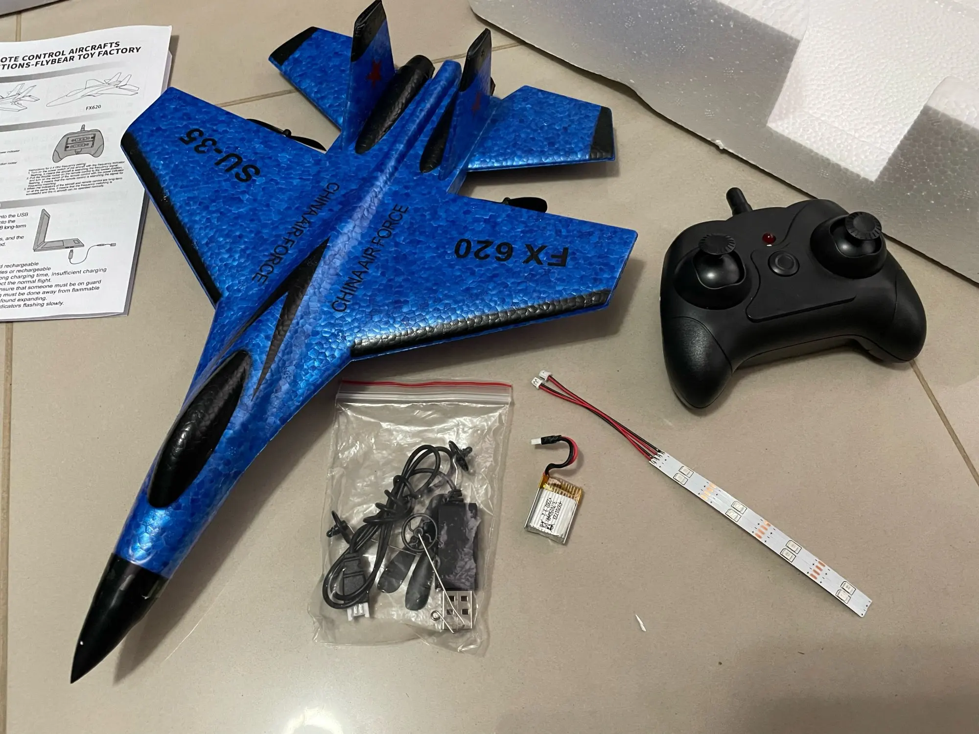 Attachment image review on RC Foam Aircraft SU-35 Plane 2.4G Radio Control