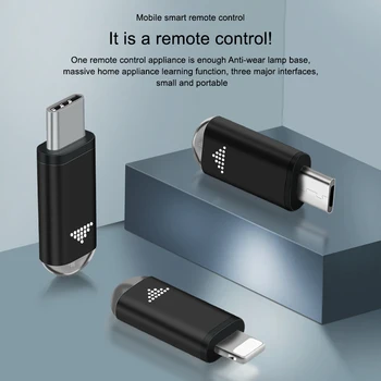 

TYPE C Interface Smart App Control Mobile Phone Rremote Control Wireless Infrared Appliances Adapter IR USB Adapter For iPhone