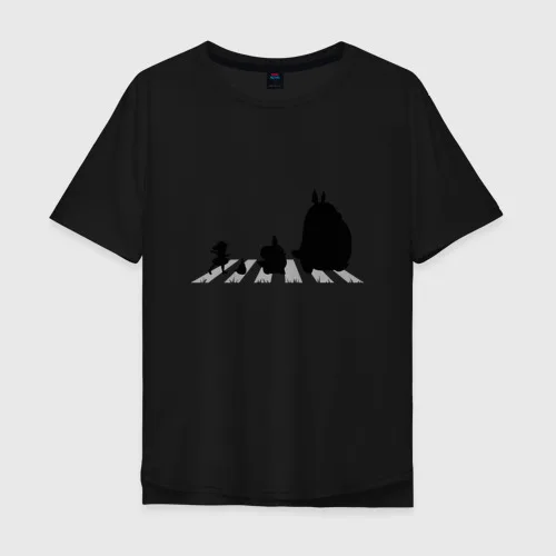 Мужская футболка хлопок Oversize Totoro Beatles | одежда