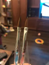 BNG-pincel de nailon para manicura, mango acrílico cepillo, herramientas de arte de uñas, pincel para esmalte de uñas, pintura, dibujo, pluma de Arte de uñas #8 #6