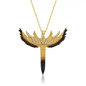 

925 sterling Silver Sword Lady Necklace