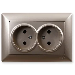 

PnpnElectrıc Gns Visage Ambiance Metallic Beige Double Groundless Socket 16A 220V AC