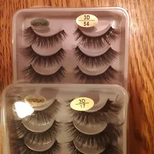 Pestañas postizas naturales, maquillaje largo 3d, extensión de pestañas de visón para belleza 54, 2/5/10 pares