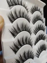 SEXYSHEEP-pestañas postizas de visón 3D, 5 pares, gruesas, naturales, hechas a mano, suaves, maquillaje, extensión de pestañas