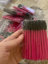 Pincel para pestañas postizas, mezcla de pestañas de colores, nailon, para máscara de pestañas desechables, mango dorado, 1000 Uds.