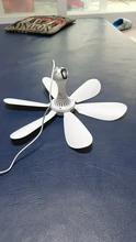 6 Leaves USB Ceiling Fan Air Cooler Hanging Tent Fans for Camping Bed Dormitory G8TC
