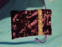 Bolsa de almacenamiento de cristal de constelación de bruja, bolsa de tarjetas de oráculo de Tarot, juego de mesa, M68D