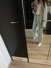 Shirt Leg-Pants Trousers Women Two-Pieces-Set OOTN Long-Sleeves Elegant Female Green