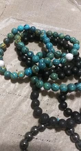 2 unids/juego de pulsera de piedra natural pareja negro clásico Azul Mate brazalete de malaquita, adecuado para hombres y mujeres mejor regalo