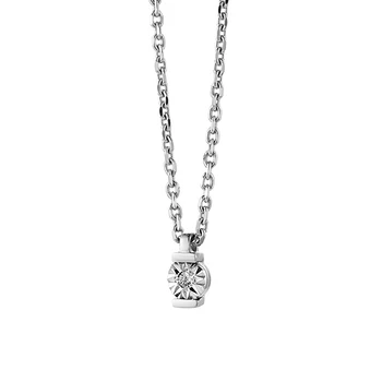 

Gold necklace 585 silver with stones: Diamond