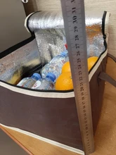 Bolsa de refrigerador térmico aislado para almuerzo, almacenamiento grande y cuadrado de bebidas frías, bolsas de aluminio para comida y café, 4 personas