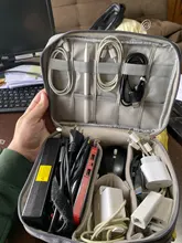 Bolsa de almacenamiento para auriculares, accesorio electrónico de viaje a prueba de golpes, bolsa de almacenamiento para auriculares, Cargador USB, organizador de cables