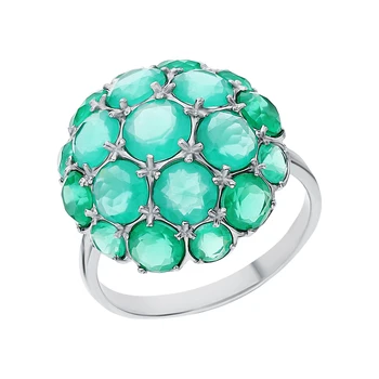 

Silver ring with cubic zirconia sunlight sample 925