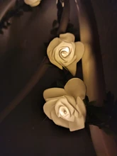 Flower Led Lights Garland-Decor Battery-Powered Fairy-String Rose Party Wedding-Valentines