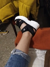 TUINANLE-Sandalias de gladiador con plataforma para Mujer, zapatos de verano a la moda, gruesas, para playa, de tela vaquera, cómodas, 2021