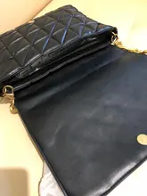 Bandoleras acolchadas con cadena gruesa para mujer, bolsos de mano acolchados, de marca, 2020