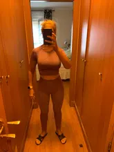 Traje deportivo Vital sin costuras de 2 piezas, Top corto de manga corta para Fitness, Leggings de cintura alta sin costuras para mujer, ropa de entrenamiento para gimnasio, conjunto de Yoga